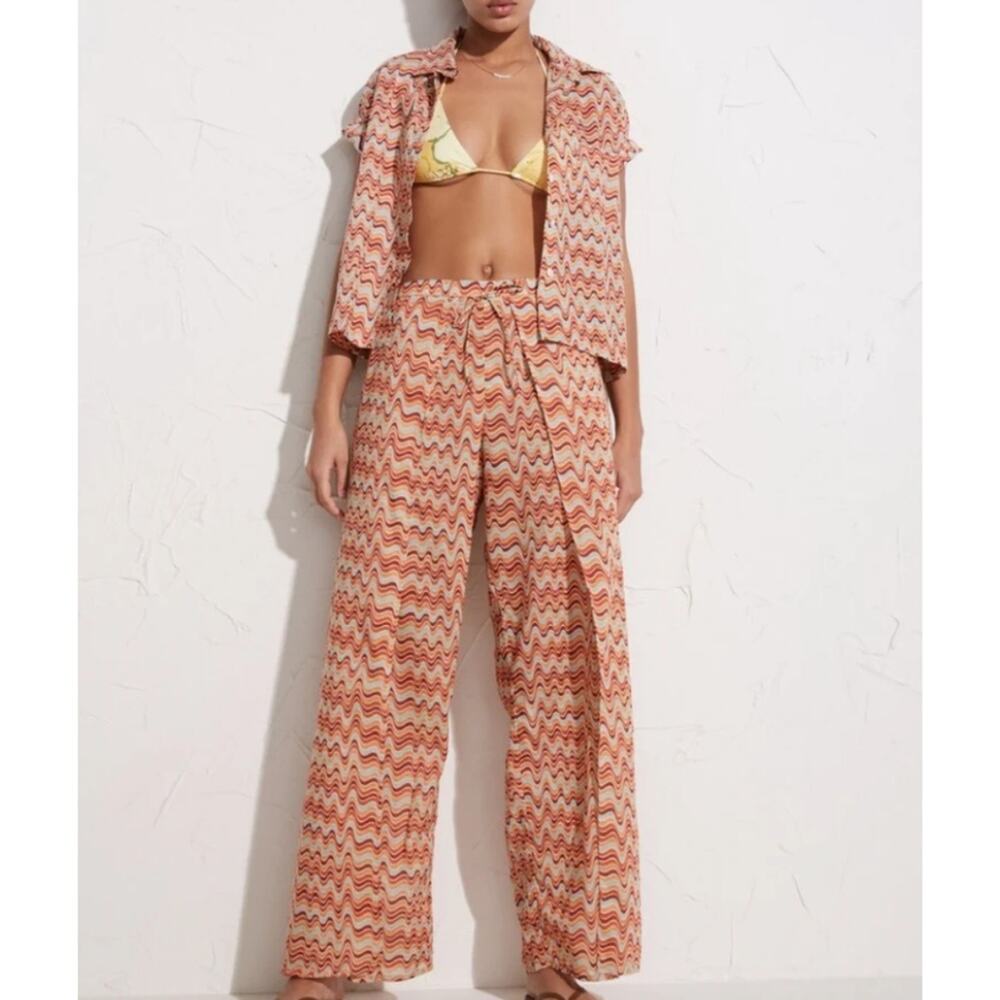 NWT Faithfull The Brand Montero Cotton Split-Leg Boho Pants Vadella Medium - Picture 13 of 13